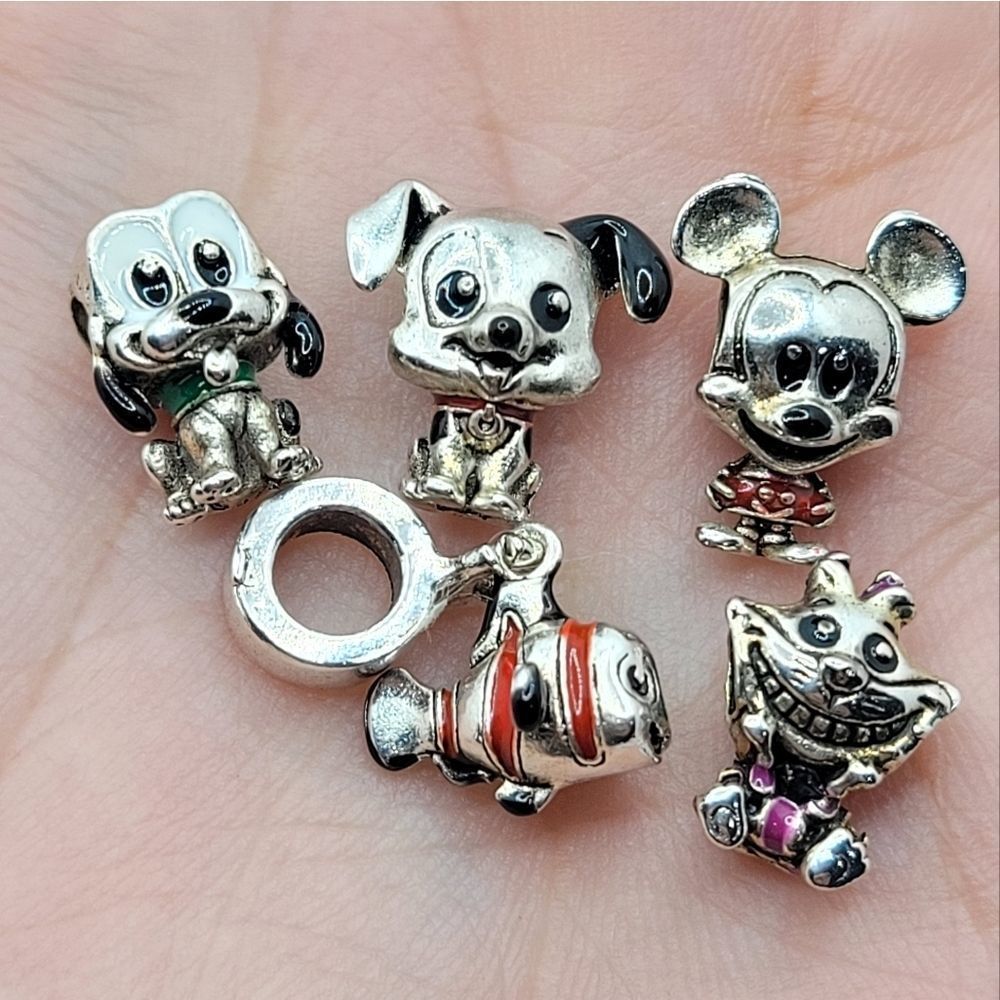 5/$25 ❤️ Silver Disney Character Charms for Pandora Bracelets